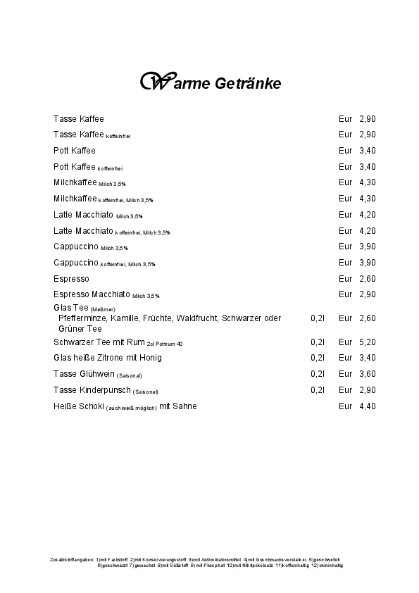 Warme Getränke
